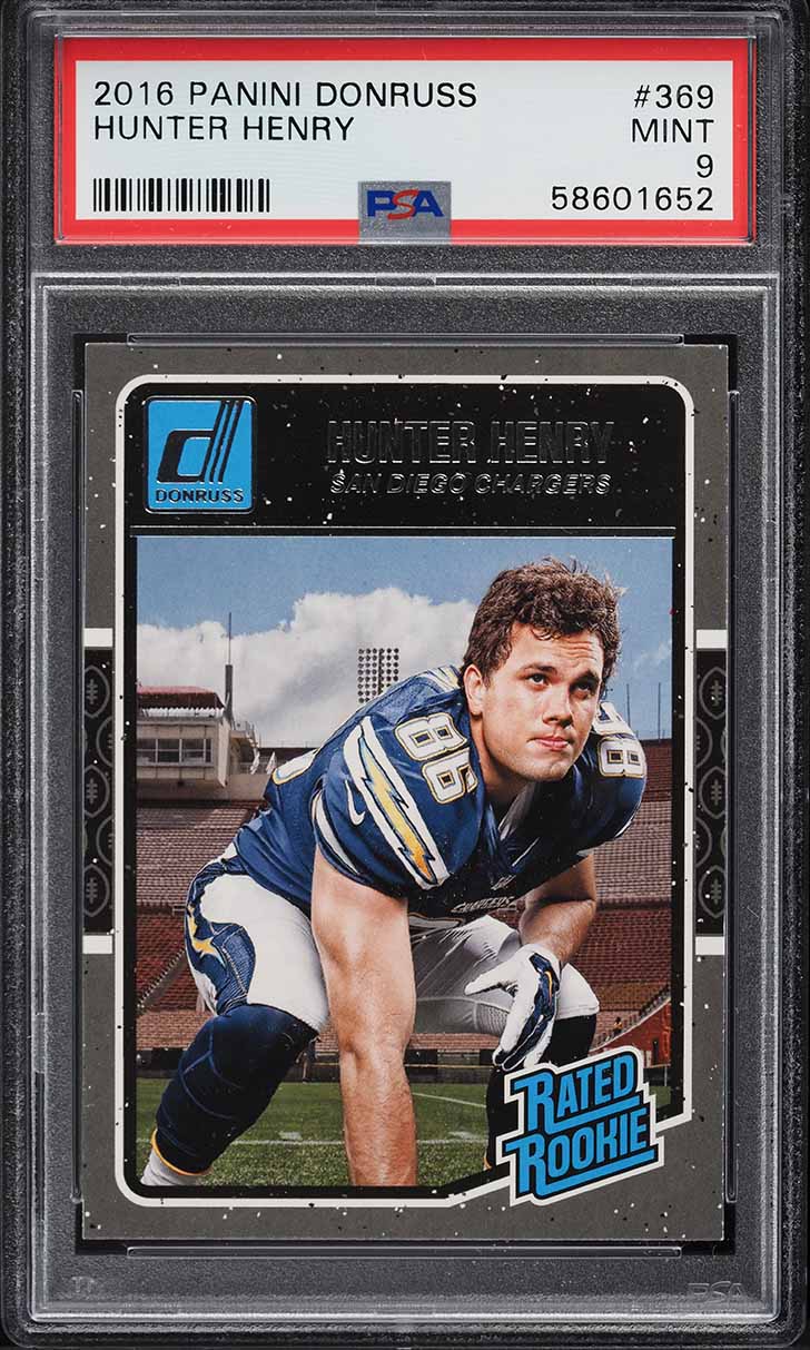 2016 Donruss Football Hunter Henry ROOKIE #369 PSA 9 MINT