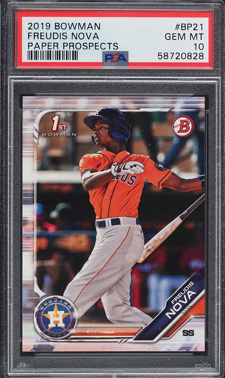 2019 Bowman Paper Prospects Freudis Nova ROOKIE #BP21 PSA 10 GEM MINT