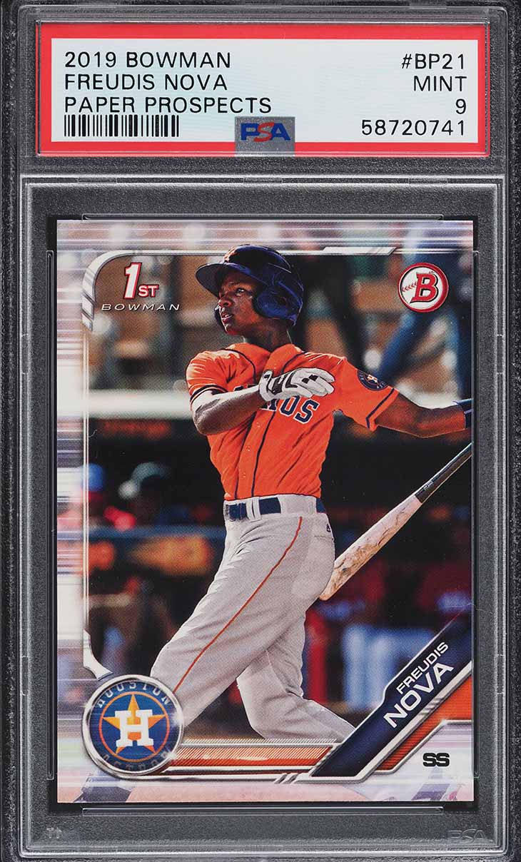 2019 Bowman Paper Prospects Freudis Nova ROOKIE #BP21 PSA 9 MINT