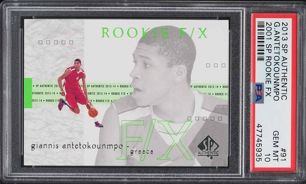 2013 SP Authentic '01 FX Giannis Antetokounmpo ROOKIE #91 PSA 10 GEM MINT