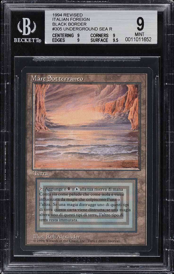 1994 Magic The Gathering MTG Revised Edition Dual Land Underground