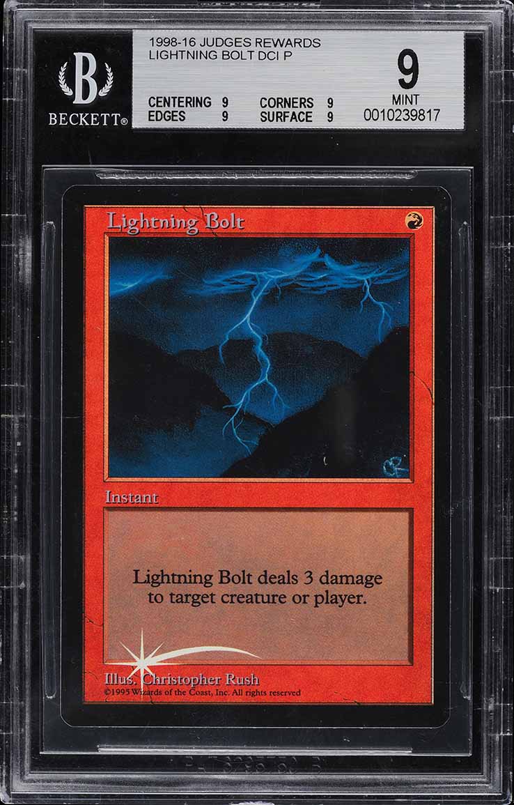 1993 Magic The Gathering MTG Alpha Lightning Bolt C R BGS 9.5 GEM