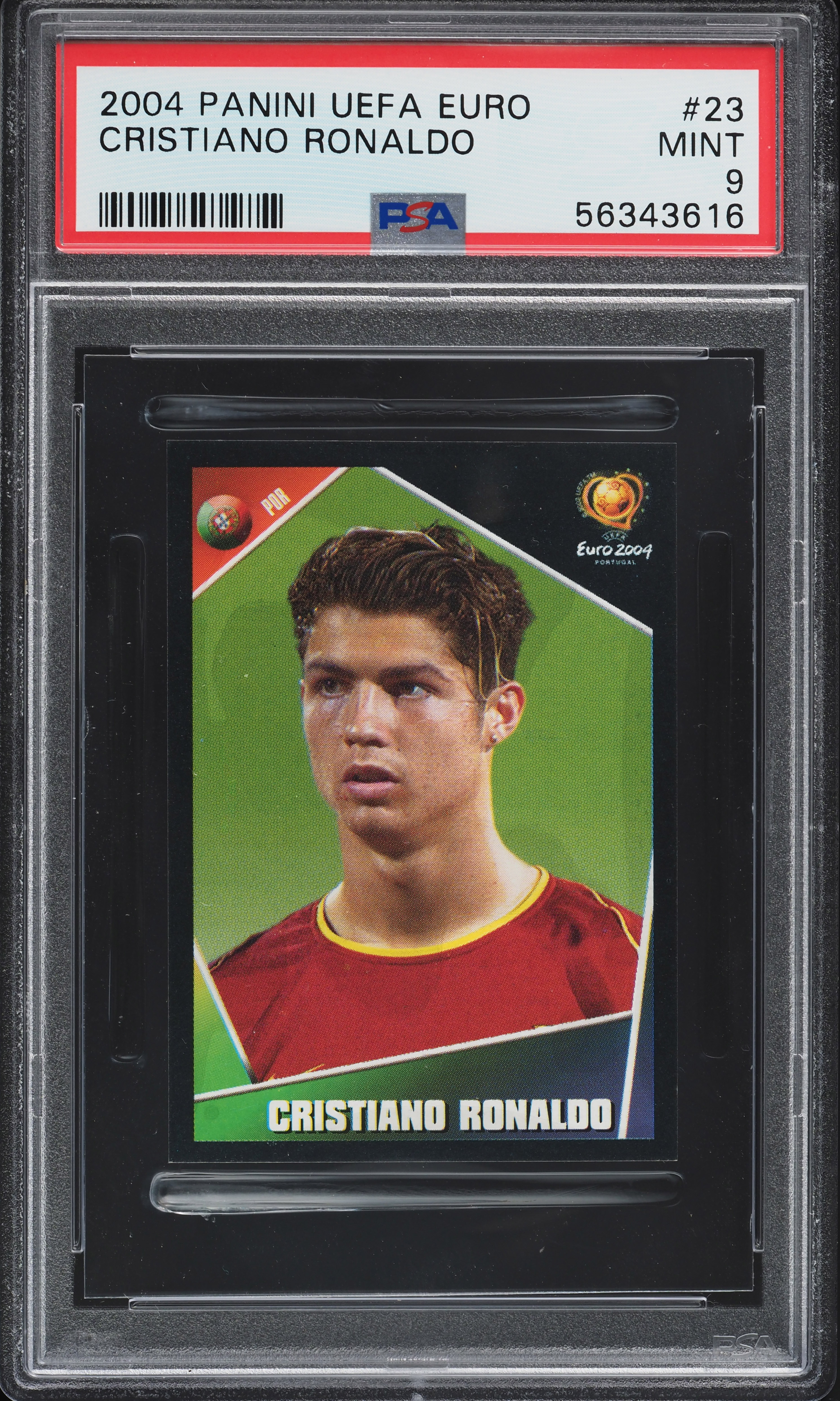 2004 Panini UEFA Euro Cristiano Ronaldo #23 PSA 9 MINT on Fanatics