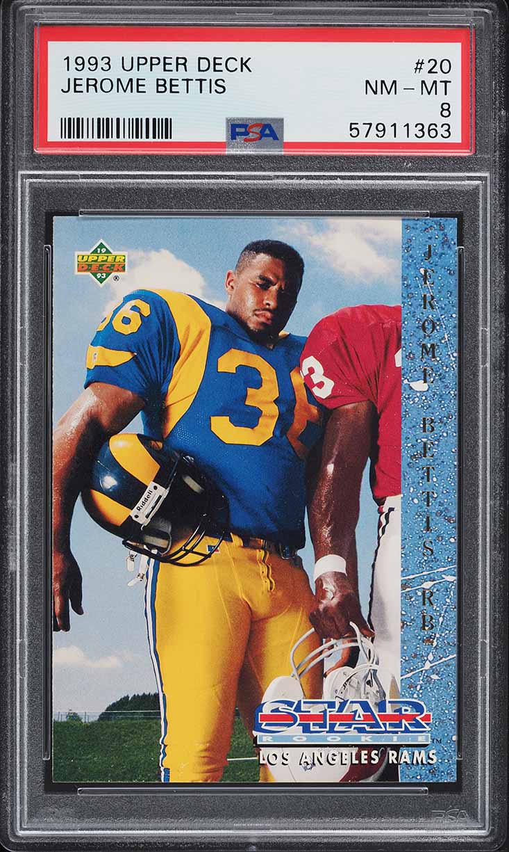 1993 Upper Deck Football Jerome Bettis ROOKIE #20 PSA 8 NM-MT