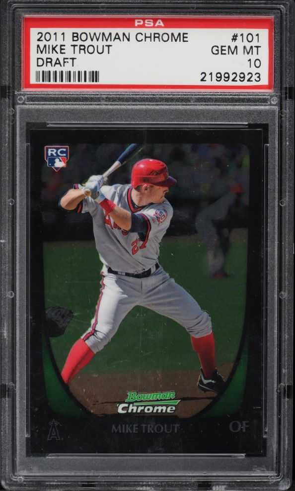 2011 Bowman Chrome Draft Mike Trout ROOKIE #101 PSA 10 GEM MINT