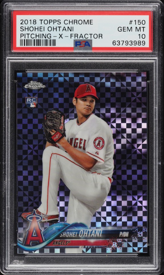 2018 Topps Chrome Prism Refractor Shohei Ohtani ROOKIE #150 PSA 10