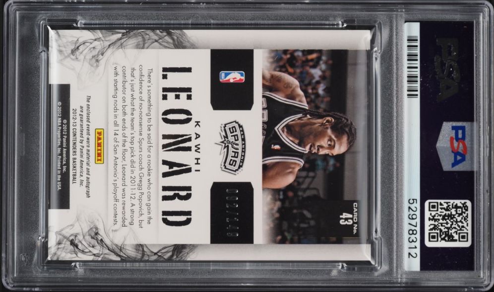 Autographed NBAカード KAWHI LEONARD AUTO /149 カウィ・レナード