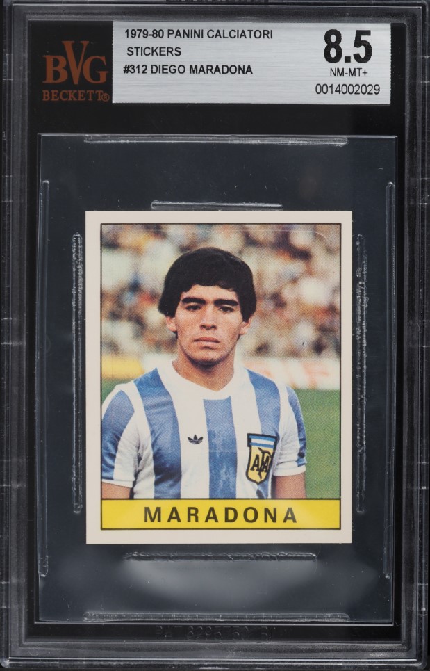 1979 Panini Calciatori Stickers Diego Maradona ROOKIE #312 BVG 8.5 NM-MT+