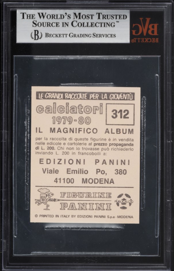 1979 Panini Calciatori Stickers Diego Maradona ROOKIE #312 BVG 8.5 NM-MT+
