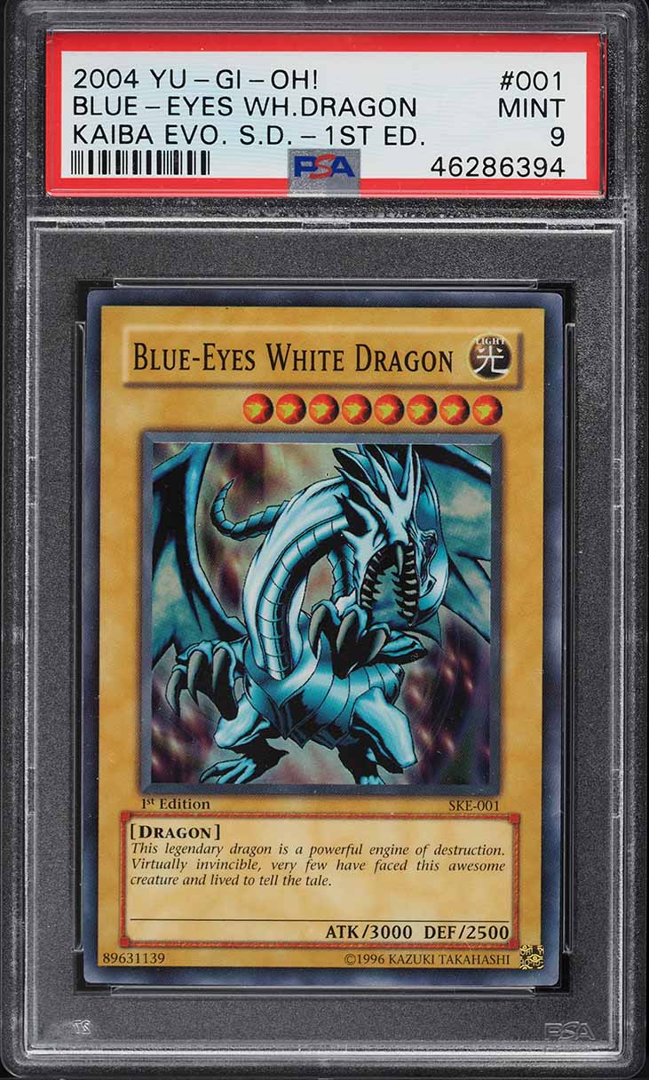 2004 Yu-Gi-Oh! SKE 1st Edition Blue-Eyes White Dragon #SKE-001 PSA