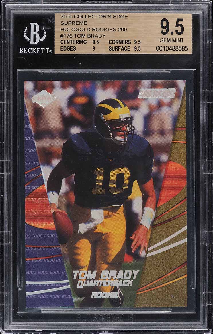 2000 Collector's Edge Supreme Hologold Tom Brady ROOKIE /200 BGS 9.5 GEM MINT