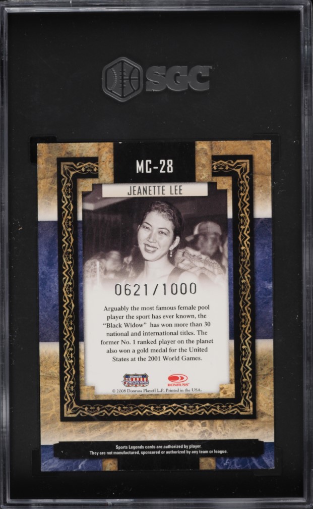 2008 Donruss Sports Legends Jeanette Lee /1000 #MC-28 SGC 8.5 NM-MT+