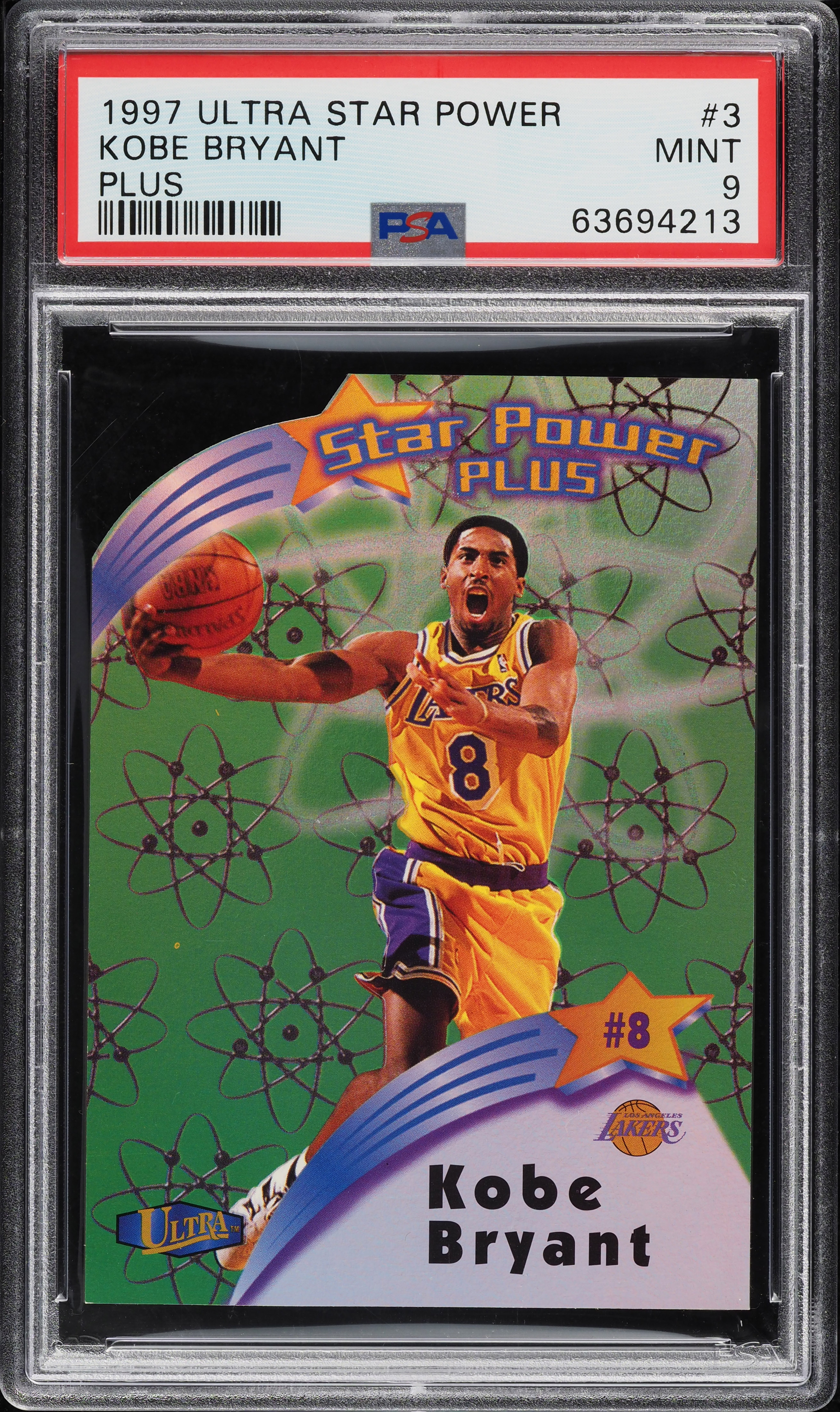 1997 Ultra Star Power Plus Kobe Bryant #3 PSA 9 MINT on Fanatics