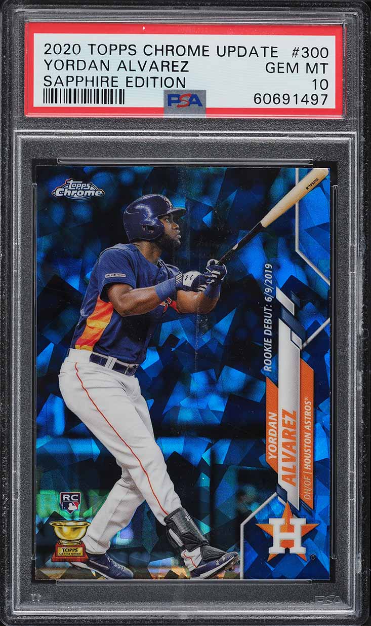 2020 Topps Chrome Update Sapphire Yordan Alvarez ROOKIE #U-300 PSA 10 GEM MINT