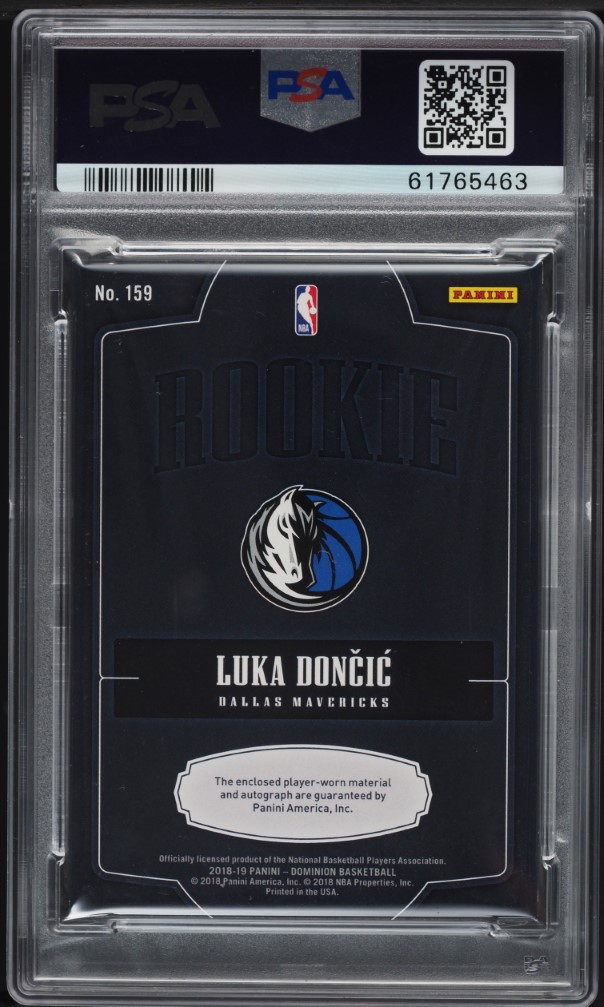 2018 Panini Dominion Silver Luka Doncic ROOKIE PATCH AUTO DNA 10