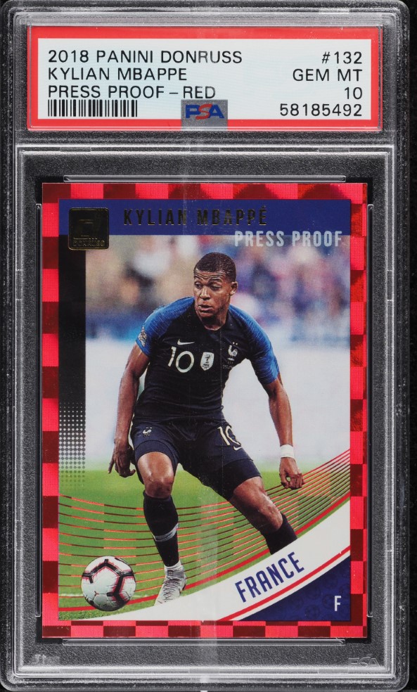 2018 Panini Prizm World Cup Red Blue Wave Prizms Kylian Mbappe