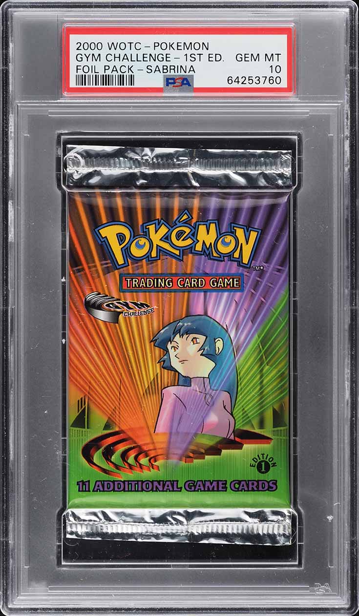 2000 Pokemon Gym Challenge 1st Edition Booster Pack Sabrina Art PSA 10 GEM  MINT on Fanatics Collect