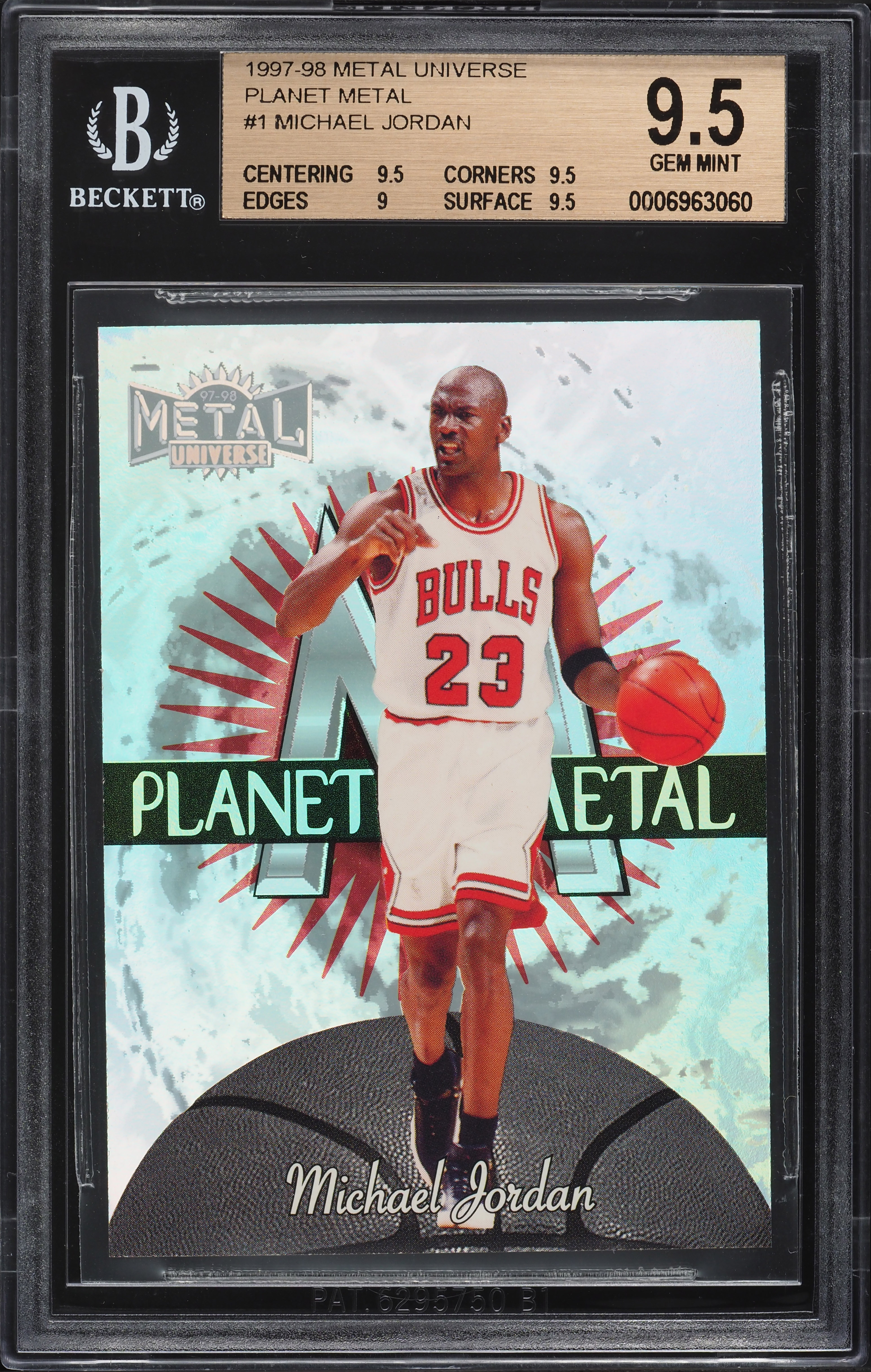 1997 Metal Universe Planet Metal Michael Jordan #1 BGS 9.5 GEM