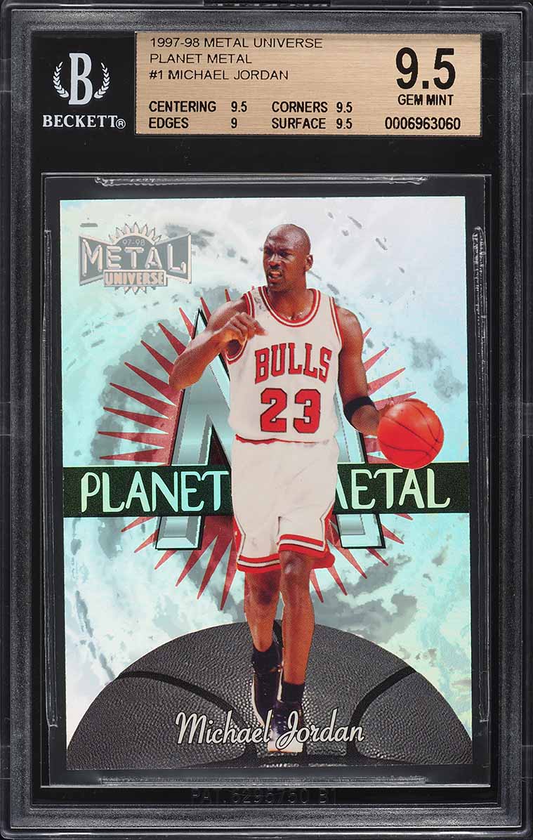 1997 Metal Universe Platinum Portraits Michael Jordan #1 PSA 10