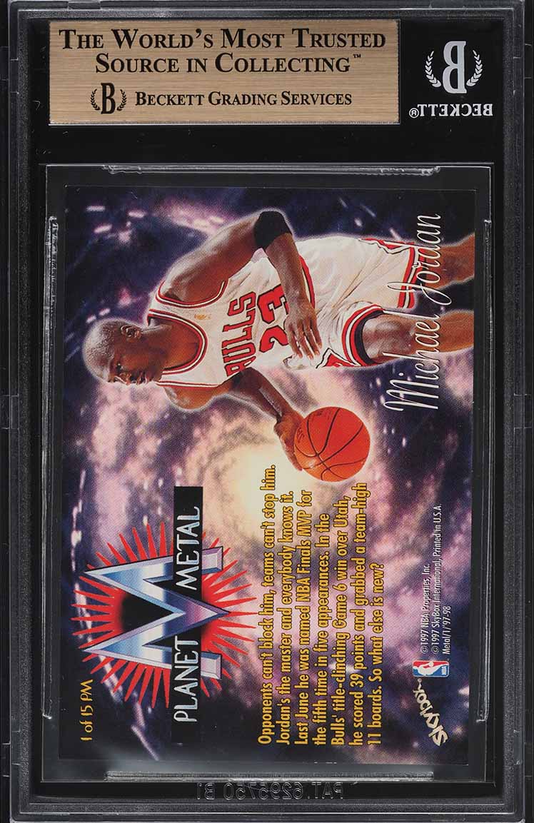 1997 Metal Universe Planet Metal Michael Jordan #1 BGS 9.5 GEM MINT