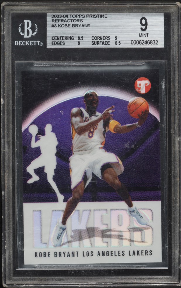 2003 Topps Pristine Refractor Kobe Bryant JERSEY # 8/149 #8 BGS 9 MINT