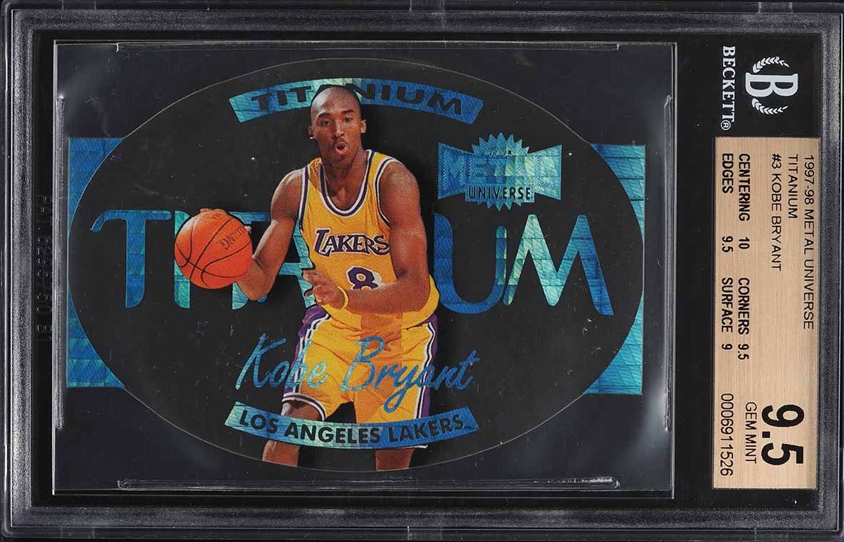 1997 Metal Universe Titanium Kobe Bryant #3 BGS 9.5 GEM MINT
