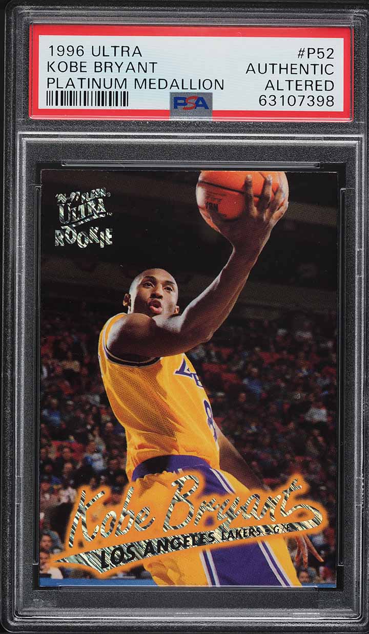 1996 Ultra Platinum Medallion Kobe Bryant ROOKIE #P52 PSA ALTERED AUTH