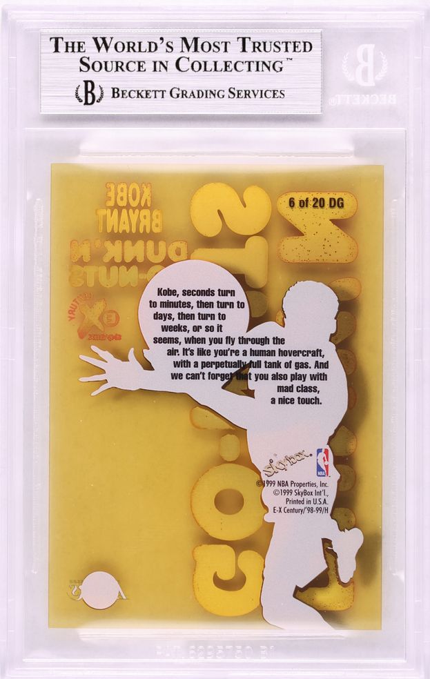 1998 Skybox E-X Century Dunk 'N Go Nuts Kobe Bryant #6 BGS 9 MINT