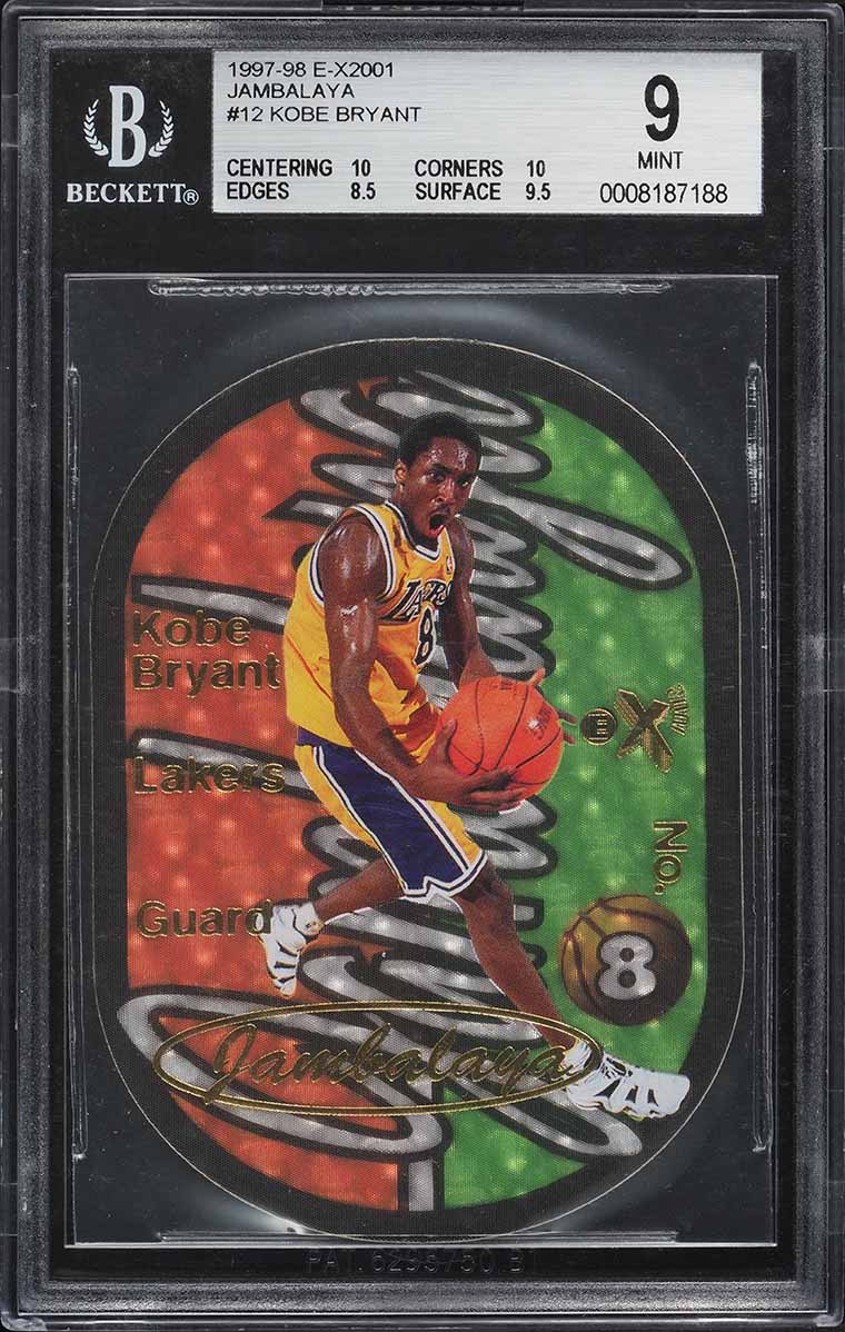1997 Skybox E-X2001 Jambalaya Kobe Bryant #12 BGS 9 MINT