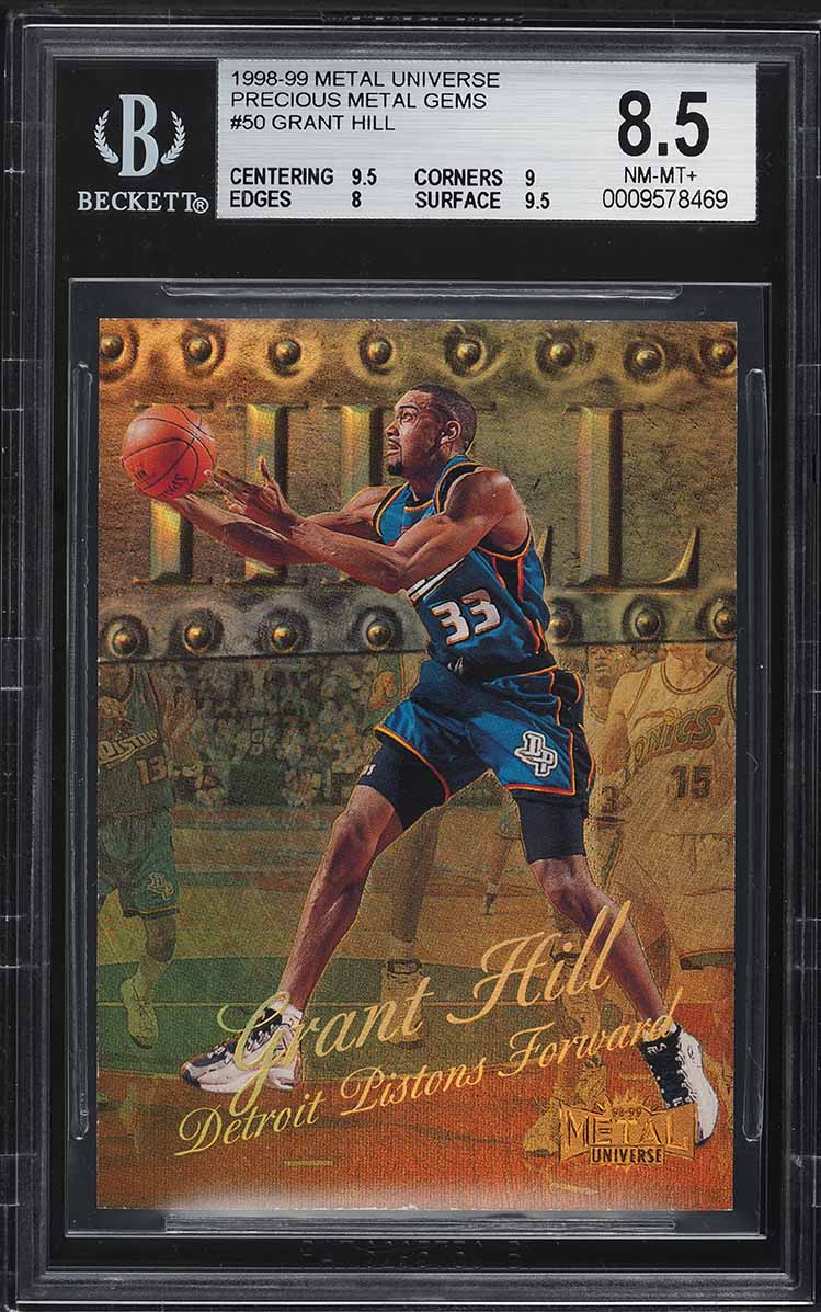 1998 Metal Universe Precious Metal Gems Grant Hill /50 #50 BGS 8.5 NM-MT+