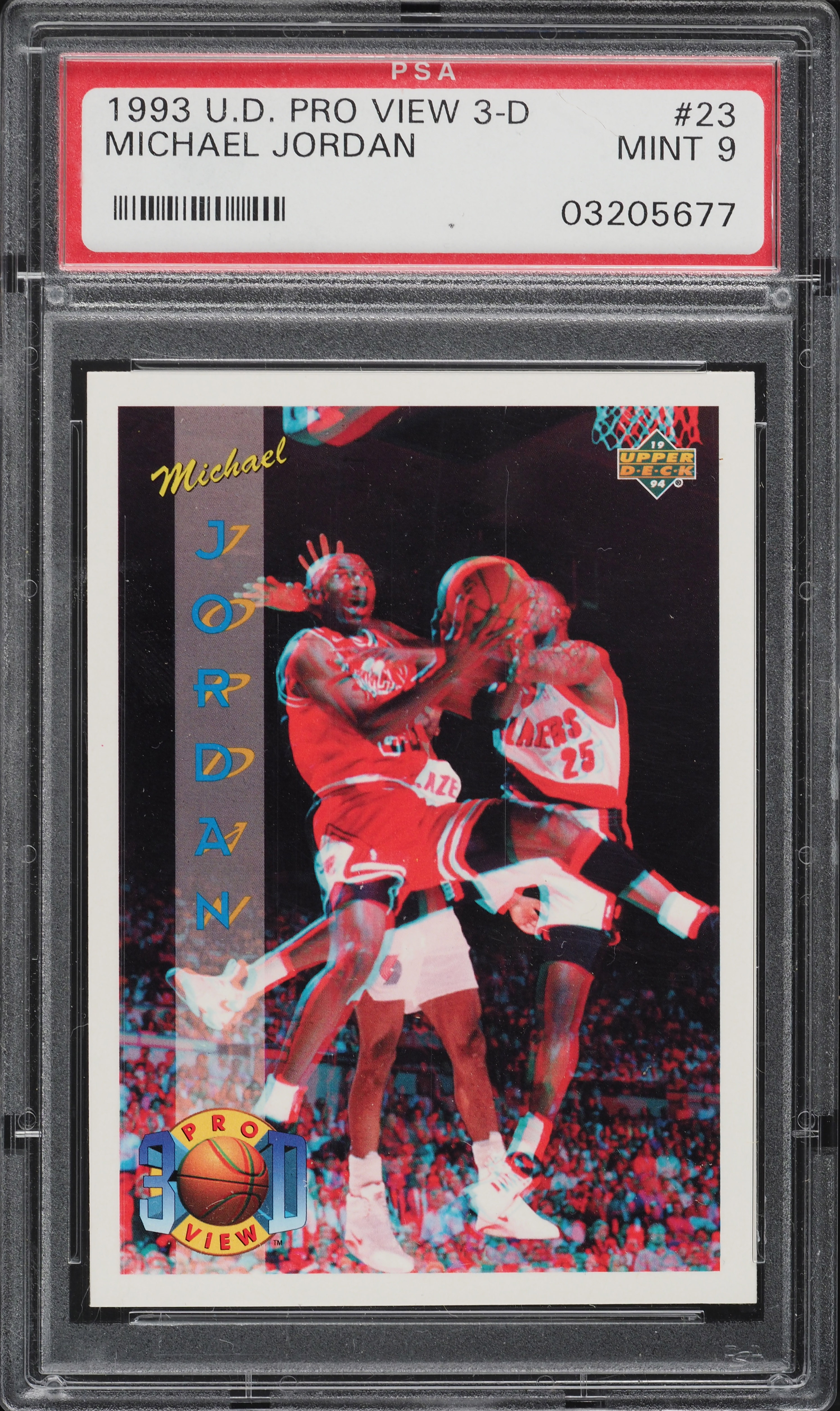 1993 Upper Deck Pro View 3-D Michael Jordan #23 PSA 9 MINT on
