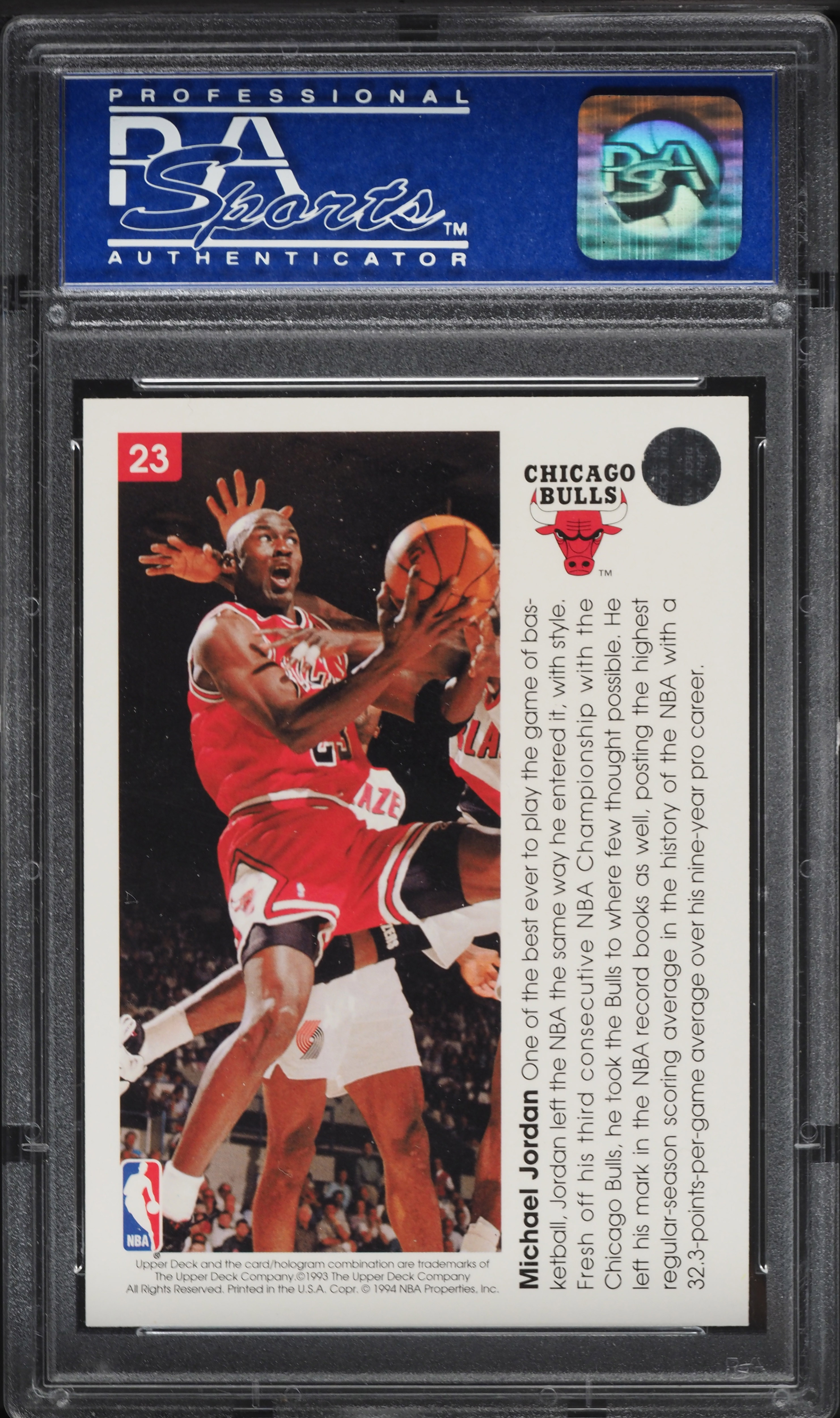1993 Upper Deck Pro View 3-D Michael Jordan #23 PSA 9 MINT on
