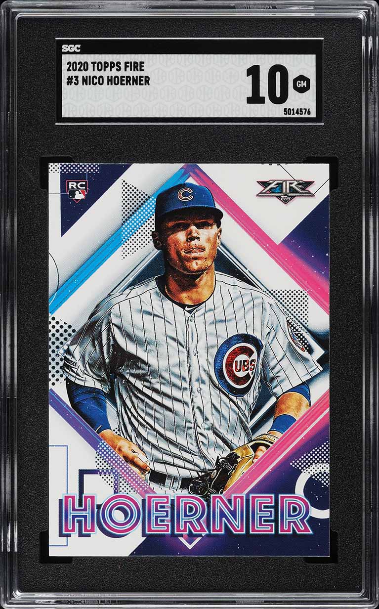 2020 Topps Fire Nico Hoerner ROOKIE #3 SGC 10 GEM MINT