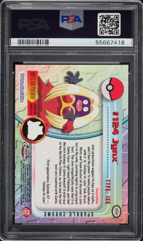 2000 Topps Chrome Pokemon Series 2 Sparkle Jynx #124 PSA 10 GEM MINT on Fanatics Collect 2000 Topps Chrome Pokemon Series 2 Sparkle Jynx #124 PSA 10 GEM MINT on Fanatics Collect