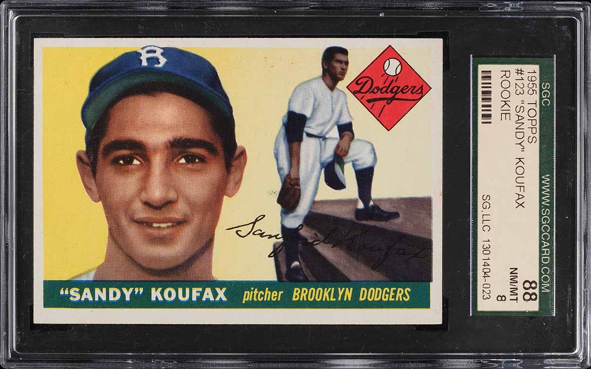 1955 Topps Sandy Koufax ROOKIE #123 SGC 8 NM-MT