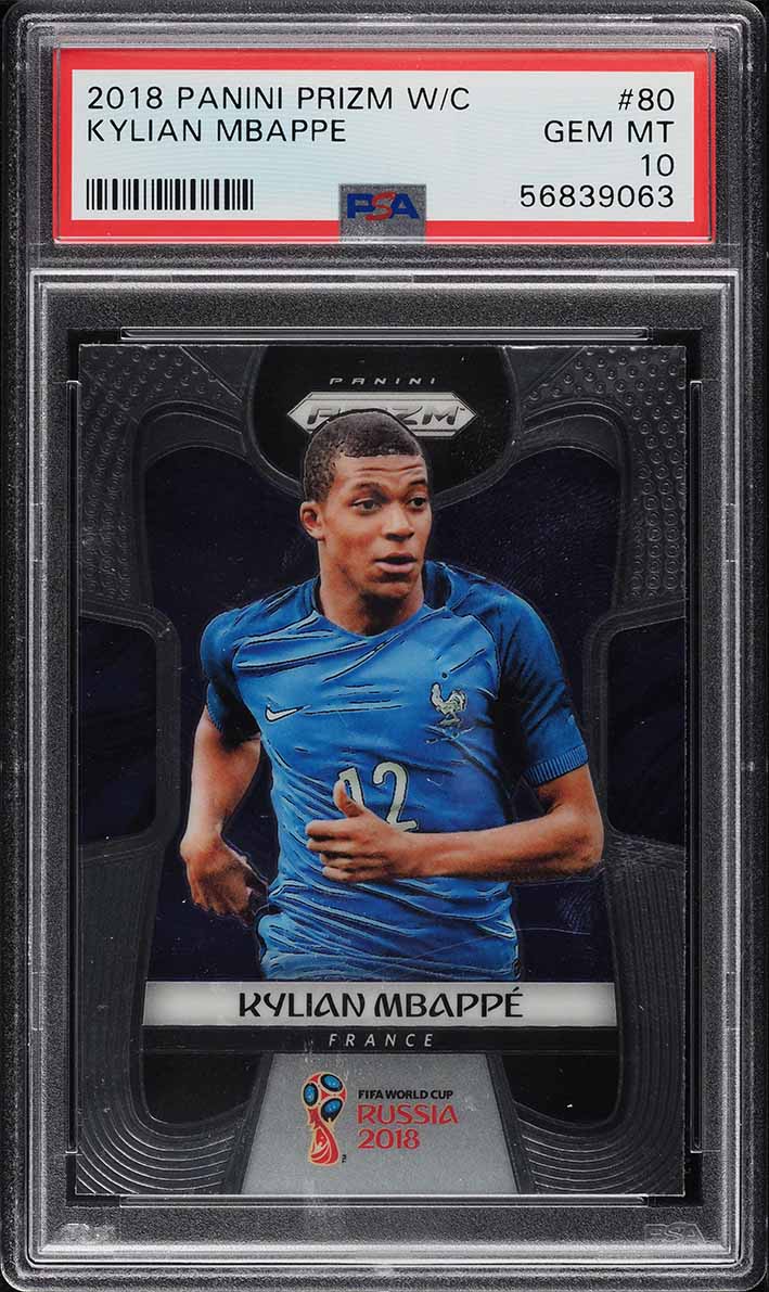 2018 Panini Prizm World Cup Kylian Mbappe ROOKIE #80 PSA 10 GEM