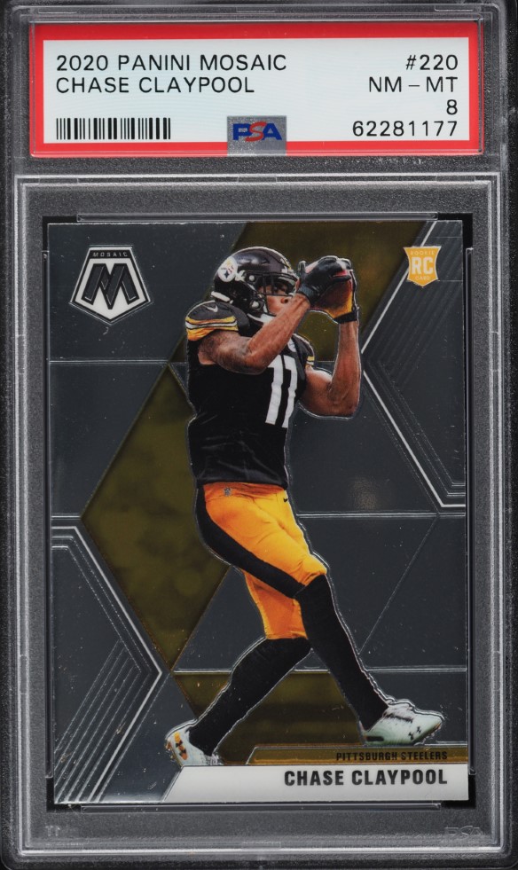 2020 Panini Mosaic Chase Claypool ROOKIE #220 PSA 8 NM-MT