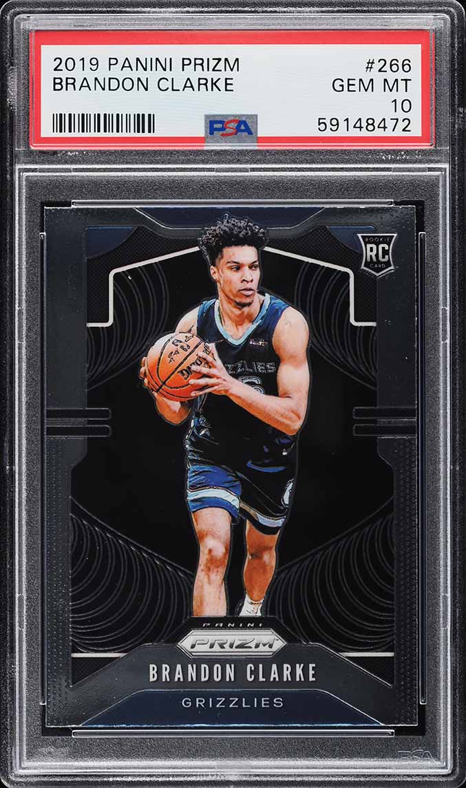 2019 Panini Prizm Brandon Clarke ROOKIE #266 PSA 10 GEM MINT on