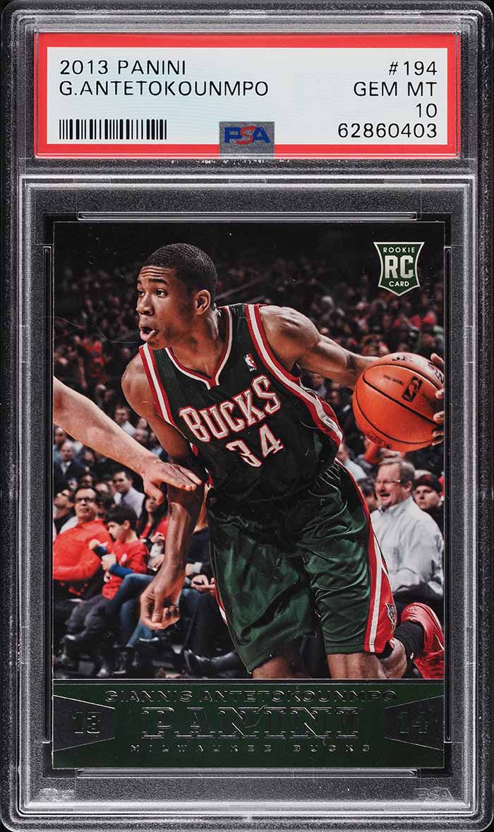 2013 Panini Basketball Giannis Antetokounmpo ROOKIE #194 PSA 10