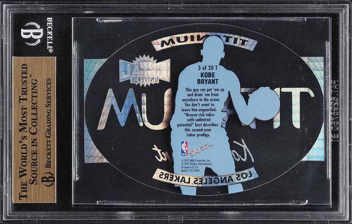 1997 Metal Universe Titanium Kobe Bryant #3 BGS 10 PRISTINE