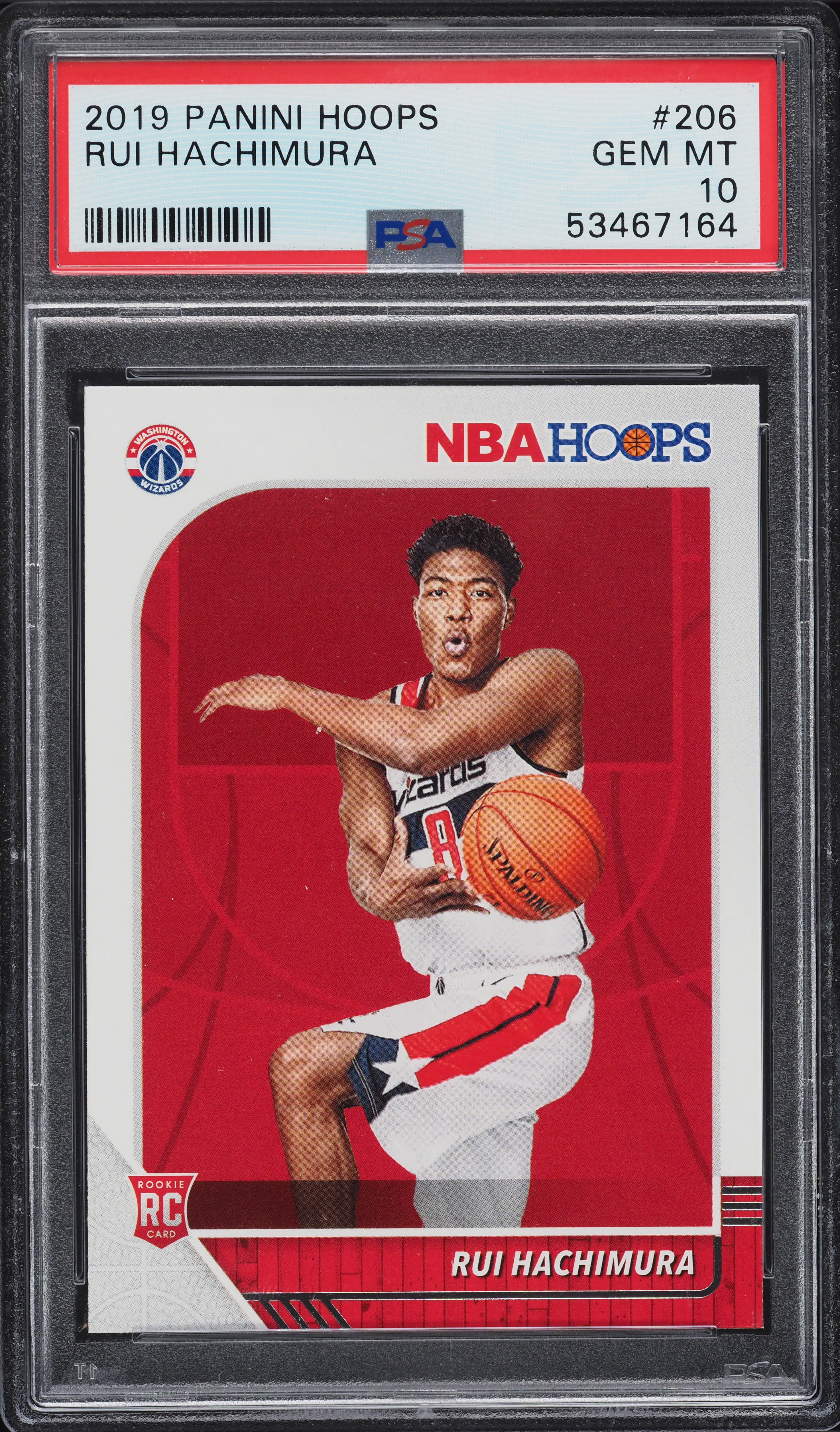 2019 Hoops Rui Hachimura ROOKIE #206 PSA 10 GEM MINT on Fanatics
