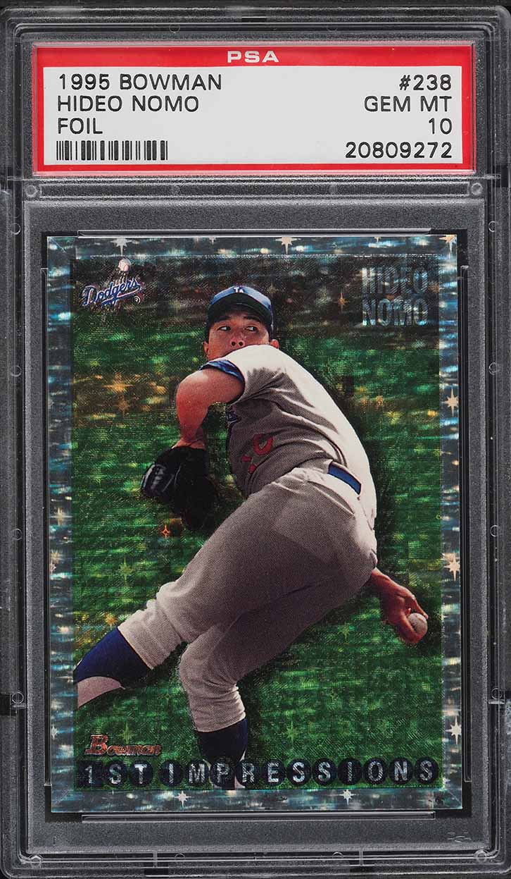 1995 Select Certified Mirror Gold Hideo Nomo ROOKIE /30 #98 PSA 9