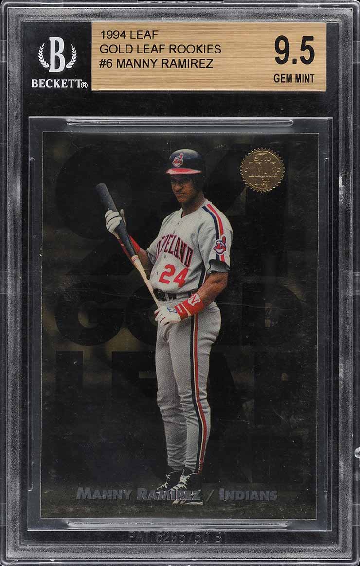 1994 Leaf Gold Rookies Manny Ramirez ROOKIE #6 BGS 9.5 GEM MINT