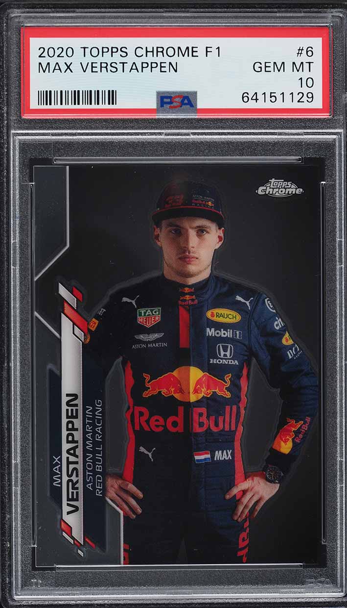 2020 Topps Chrome Formula 1 F1 Max Verstappen #6 PSA 10 GEM MINT