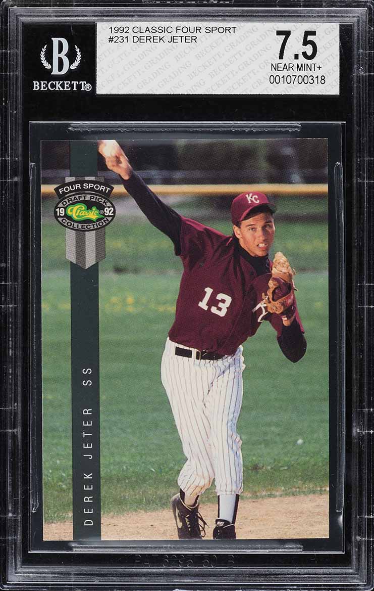 1992 Classic Four Sport Derek Jeter ROOKIE #231 BGS 7.5 NRMT+