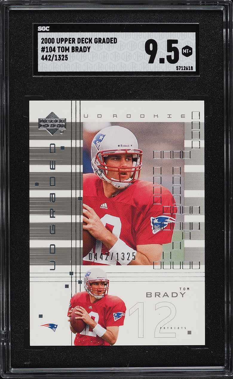 2000 Upper Deck Graded Tom Brady ROOKIE /1325 #104 SGC 9.5 MINT+