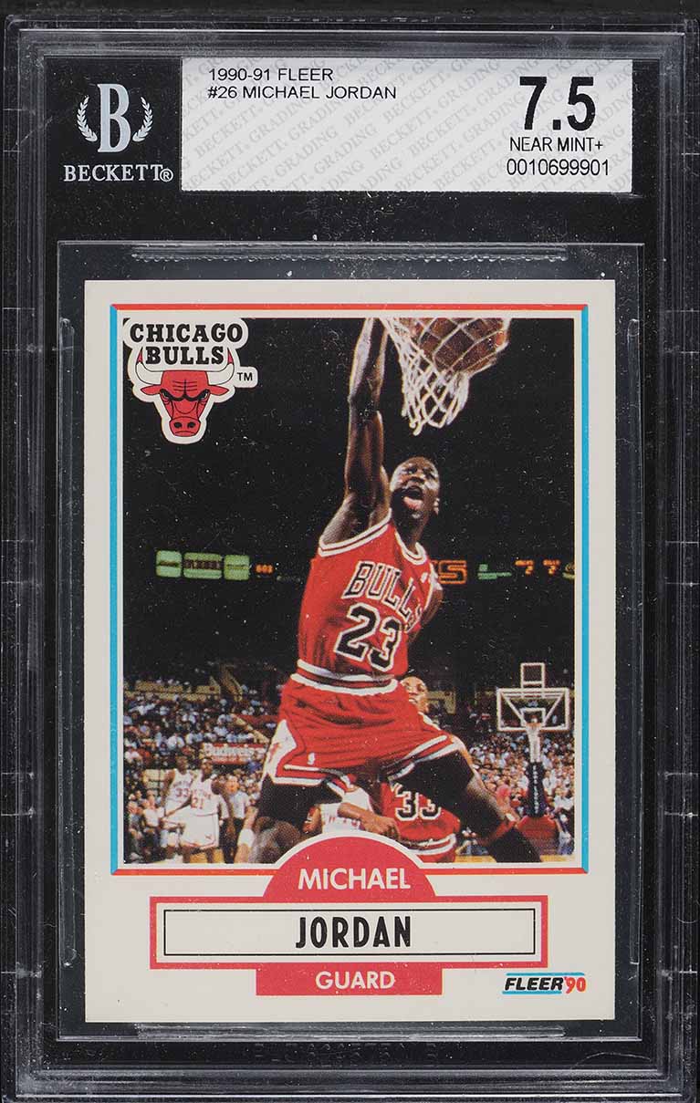 1990 Fleer Basketball Michael Jordan #26 BGS 7.5 NRMT+