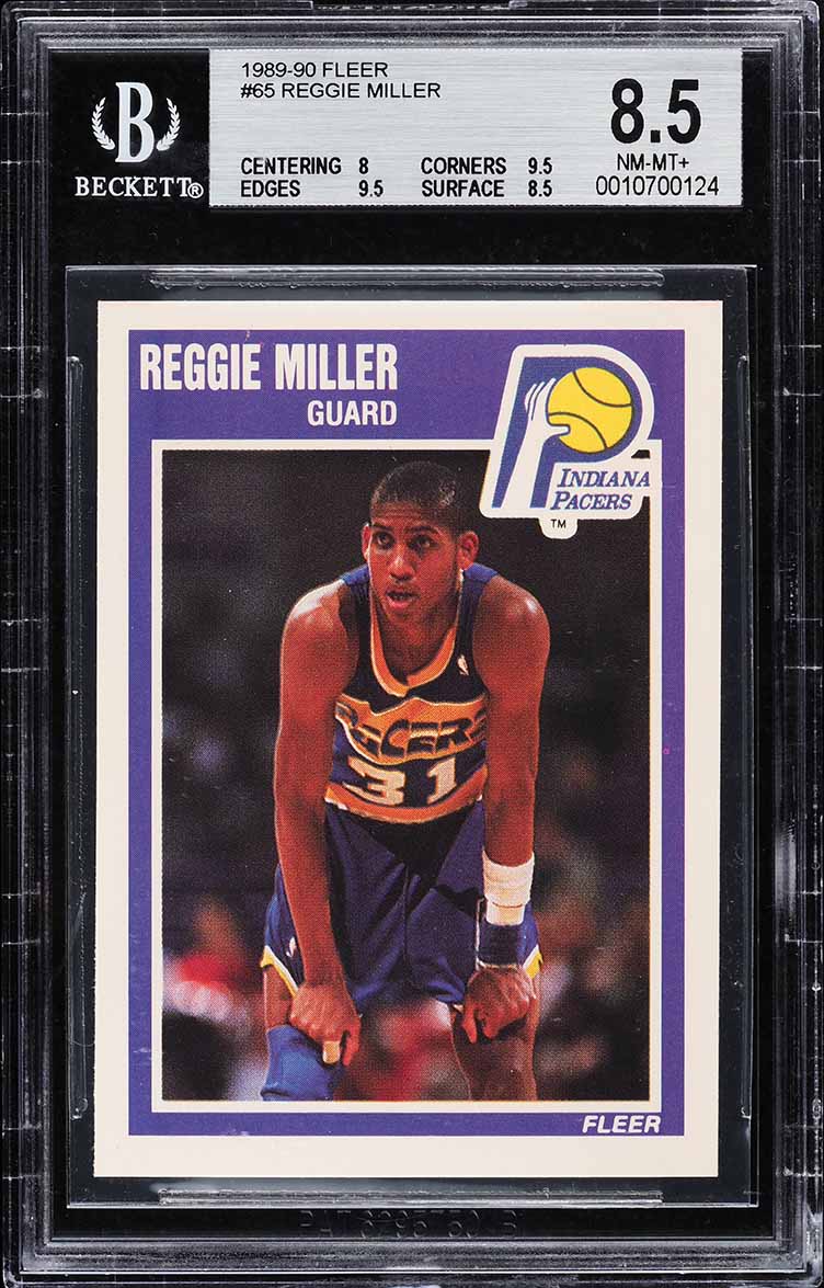 1996 Skybox E-X2000 Credentials Reggie Miller /499 #27 BGS 8.5 NM 