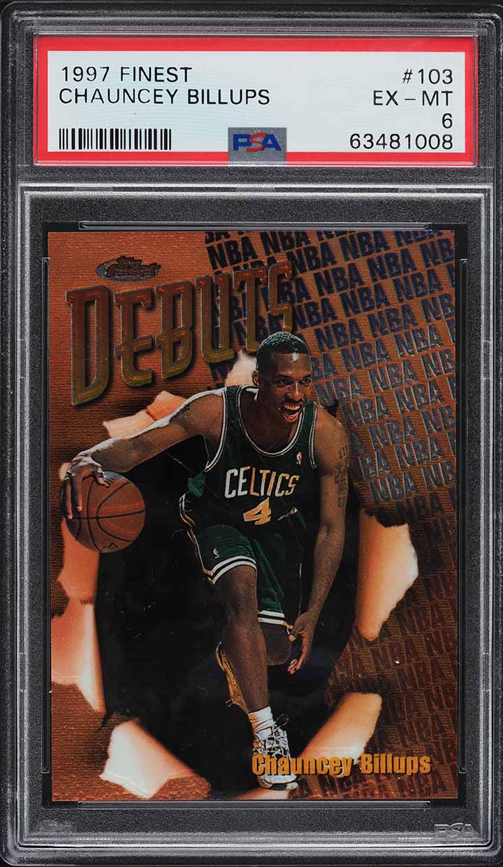 1997 Finest Basketball Chauncey Billups ROOKIE #103 PSA 6 EXMT