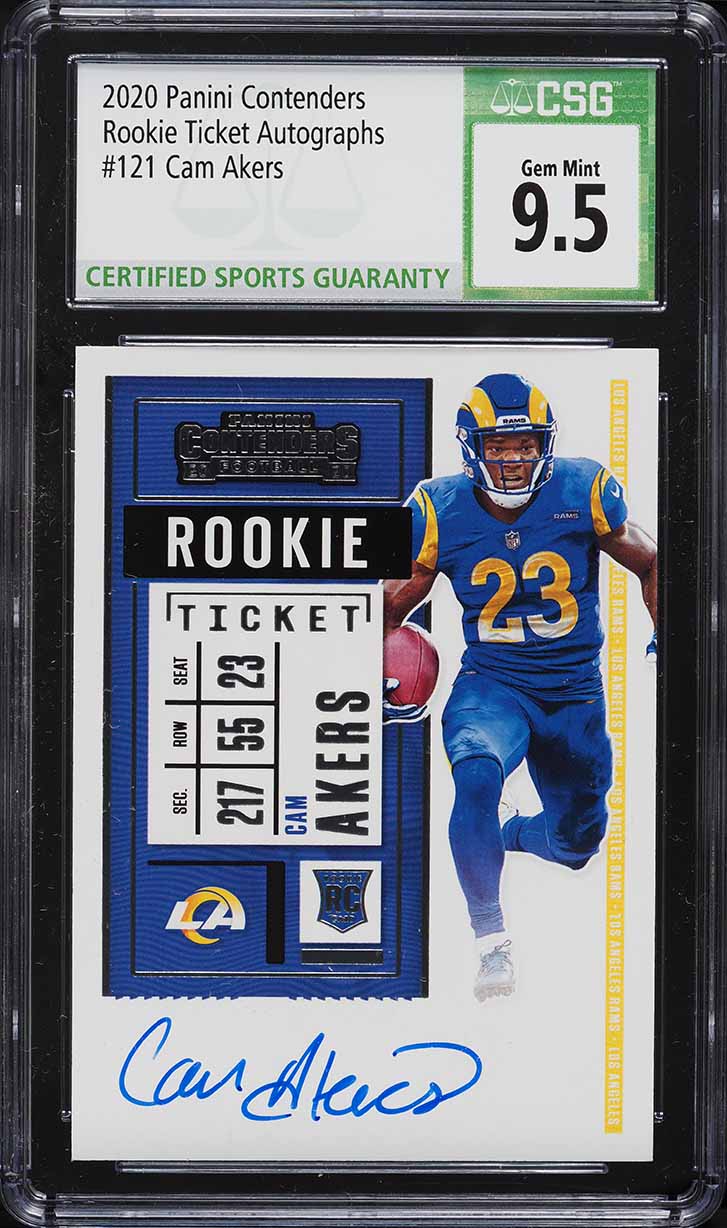 2020 Panini Contenders Cam Akers ROOKIE AUTO #121 CSG 9.5 GEM MINT